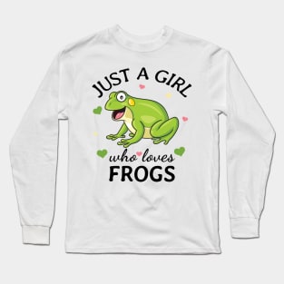 Just a Girl Who Loves frogs Gift Long Sleeve T-Shirt